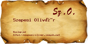 Szepesi Olivér névjegykártya